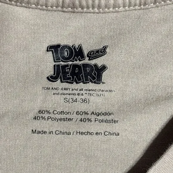 Tom & Jerry Grafitti All Over Graphic Long Sleeve T-Shirt Unisex Size Small - Picture 8 of 11